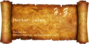 Herter Zelma névjegykártya